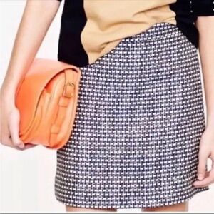 J. Crew Postage Stamp Purple Tweed Metallic Mini Skirt - size 12